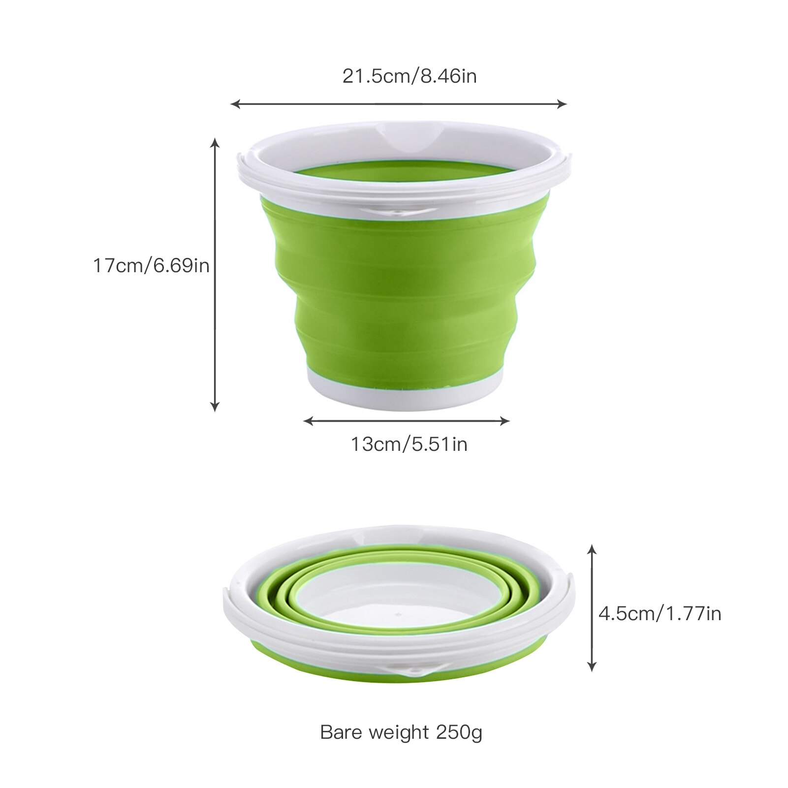 Seau pliant en plastique de 1,5 l – 10l, seau pliant pour la pêche, lavage de voiture, seau de pêche en plein air, Camping, salle de bain, outil de cuisine