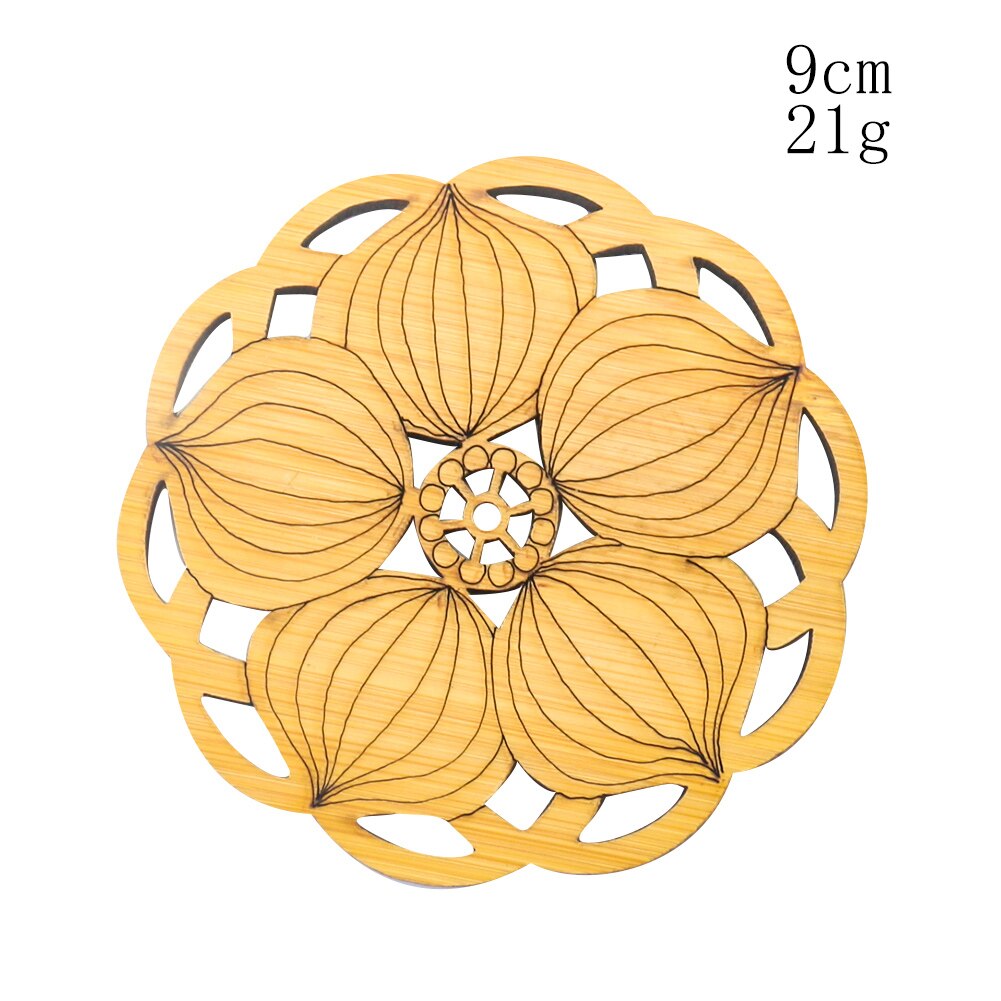 Posavasos de bambú Zen para té, antiincrustante tapete, soporte para taza de té, mesa de comedor, juego de té, posavasos, accesorio de cocina: 1PC   Style 02