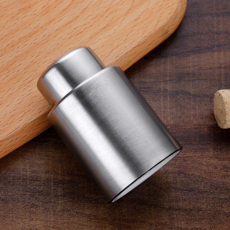 1pc Stainless Steel Wine Bottle Stopper Vacuum Red Wine Bottle Cap Sealer Fresh Keeper Bar Tool Bottle Cover Kitchen Accessories