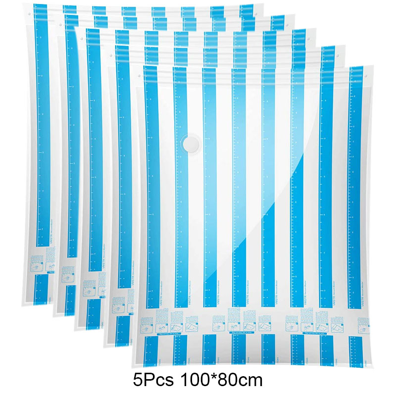 Draagbare Mini Automatische Compressie Vacuümpomp Sealer Voor Reizen Home Keuken Usb Oplaadbare Vacuüm Verpakking Machine: 5pcs-100x80cm