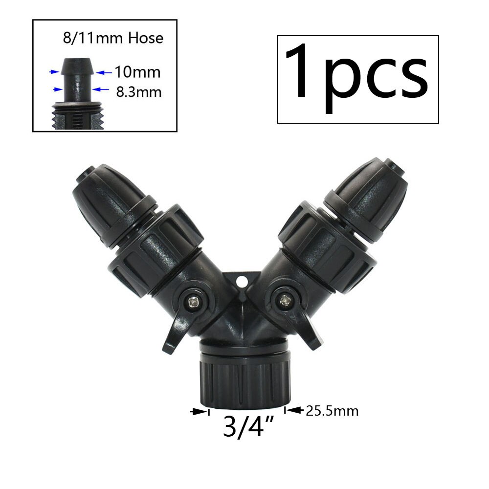 Garden Quick Coupling Adapter with 1/4 (ID 4mm) or 3/8 inch (8mm) Barbed Connector for Irrigation Garden Watering Greenhouse: Clear