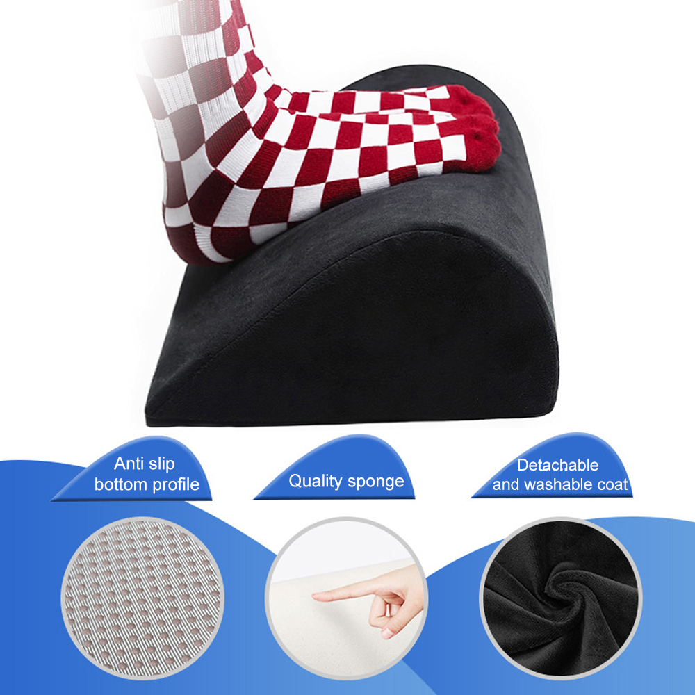 Ergonomic Foot Rest Under Desk - Office Work, Gaming Foot Elevation Pillow, Wedge Pillow for Legs - Provides All-Day Relief