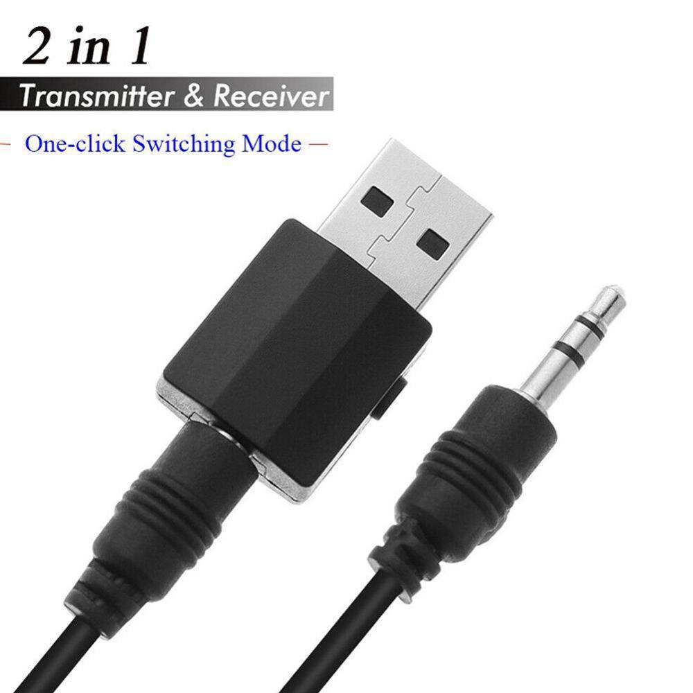 2 in 1 Bluetooth 5.0 audio transmitter receiver, mini audio transmitter with 3.5mm USB plug wireless adapter