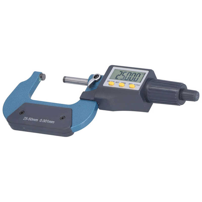Digital Micrometer 0.00005in/0.001mm Resolution Thickness Measuring Tools 25‑50mm