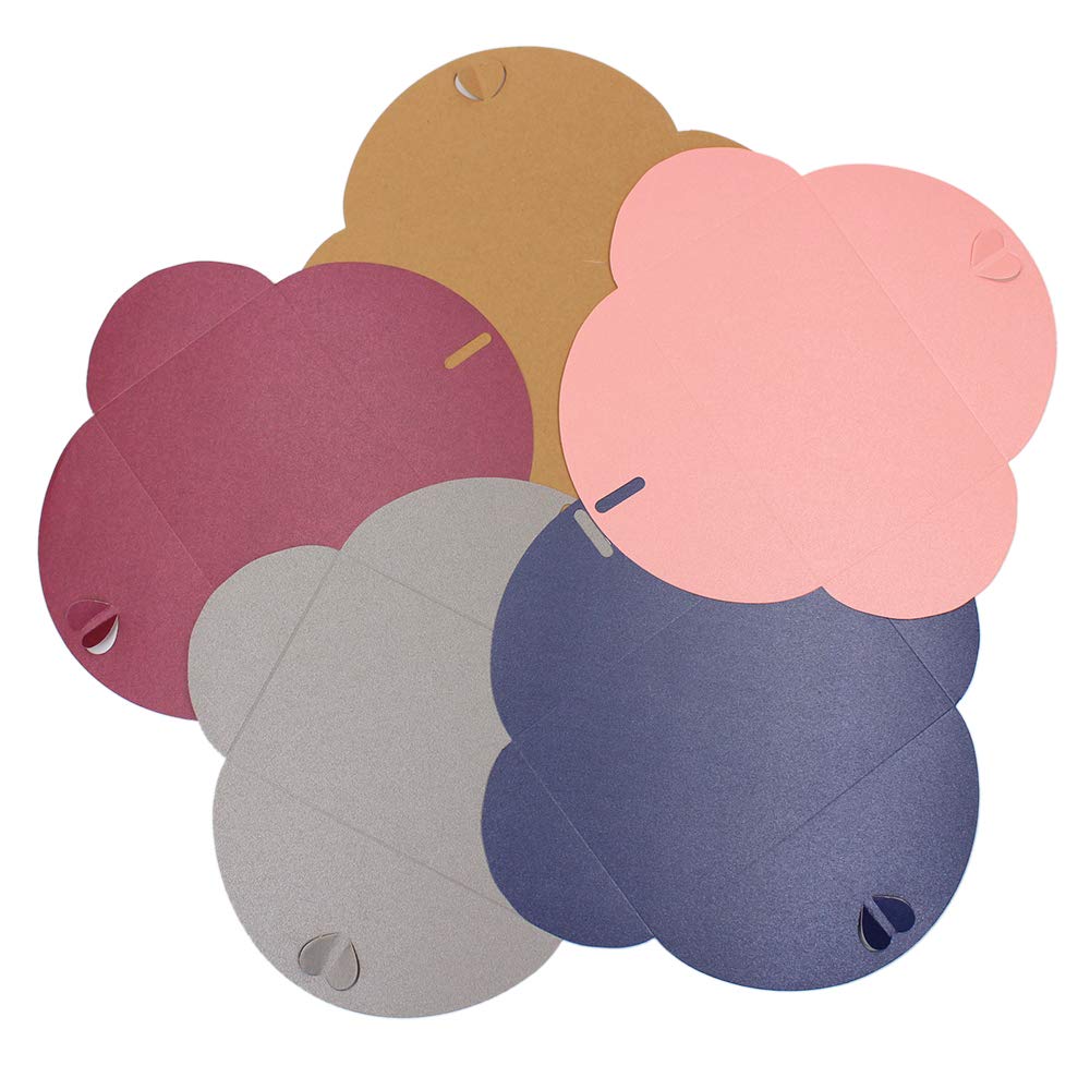 50 Pcs Handmade Mini Card Cute Post Card Heart Clasp Kraft Paper Envelopes Shining Colorful Envelopes Envelope Holders