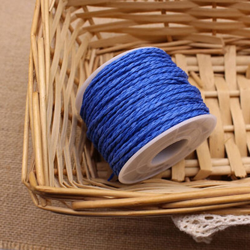 5 Roll 30Meter Natuurlijke Raffia Stro Garen Voor Zomer Hand Knit Haak Hoed Handtas Manden Breien Materiaal Kleurrijke Draden: 10