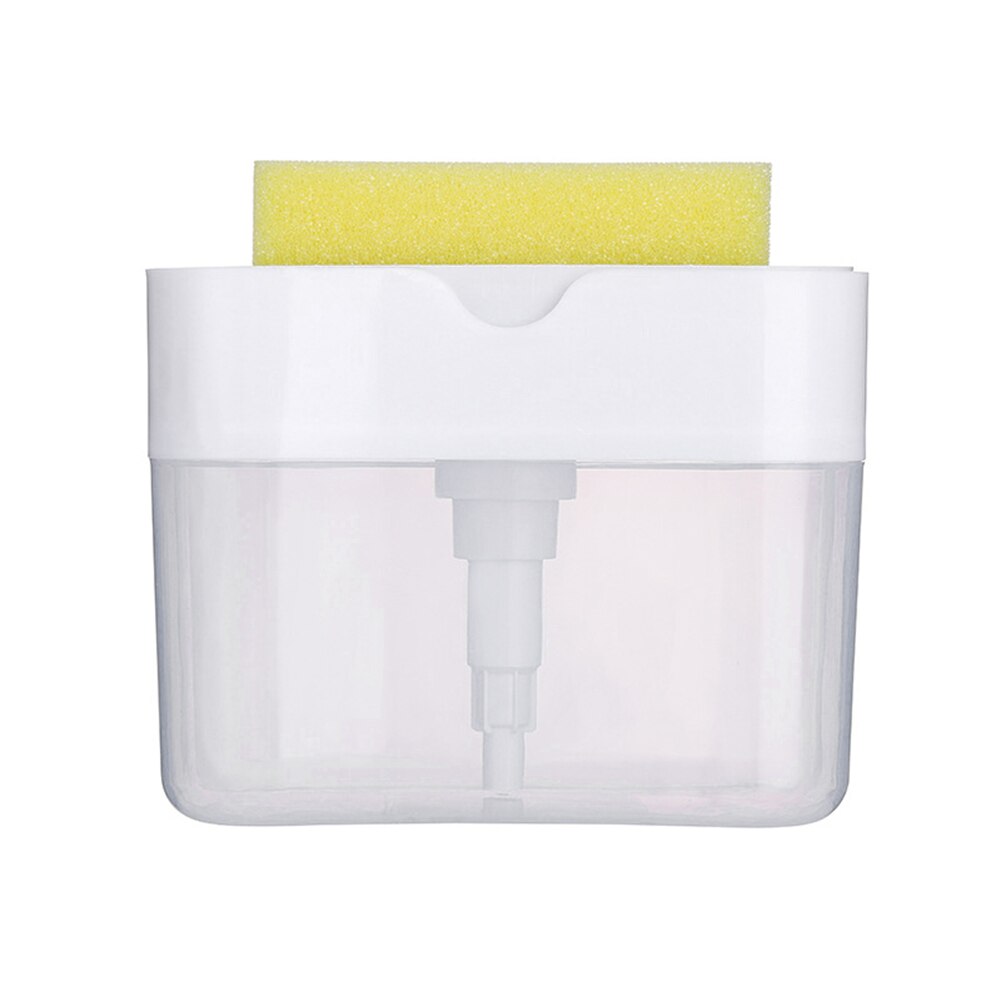 2-in-1 Soap Pump Dispenser With Sponge Holder Liquid Dispenser Container Hand Press Soap Organizer Kitchen Cleaner Tools: Style C