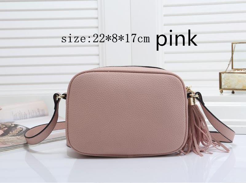 # PU leather shoulder bag 22 cm disco bag ladies handbags best-selling brand Messenger bag: Pink