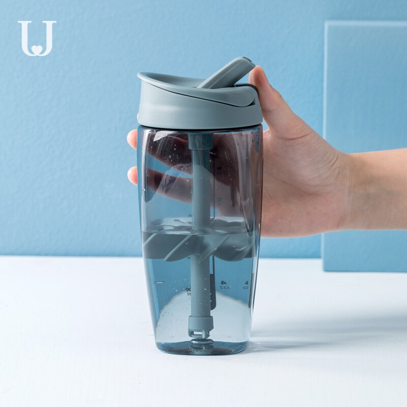 Vaso agitador Xiaomi jordanjudy, taza de agua de plástico portátil para deportes al aire libre de verano 700ml, botella de agua de gran capacidad