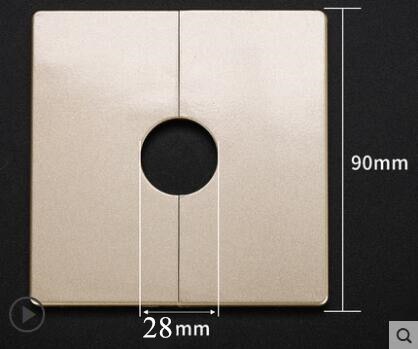 Kunststoff Zauberstab Draht See abdeckung 86 typ Kreuzung Kasten Auslauf kabel Schutz wasserhahn winkel ventil Rohr stecker Dekor abdeckung schnappen-auf Platte: Gold 28mm