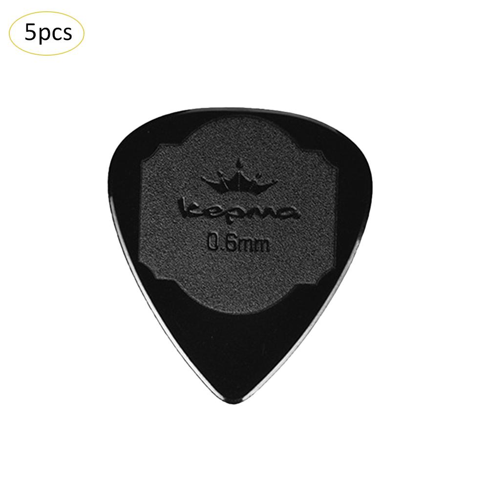 Púa de Guitarra antideslizante, 5 uds., mediador de nailon blanco y negro para Guitarra eléctrica acústica, ukelele de 0,6 MM, accesorios: Default Title