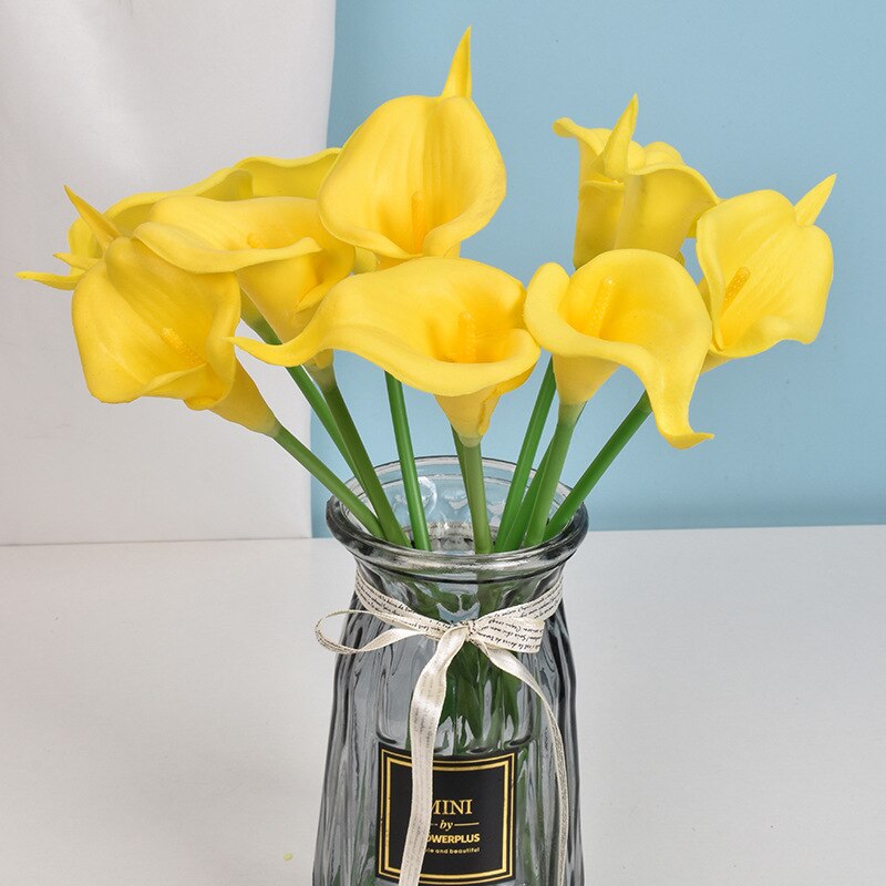 1Pcs Real Touch Calla Lelie Kunstbloemen Calla Lelie Boeket Voor Bruiloft Boeket Bruids Thuis Bloem Decoratie