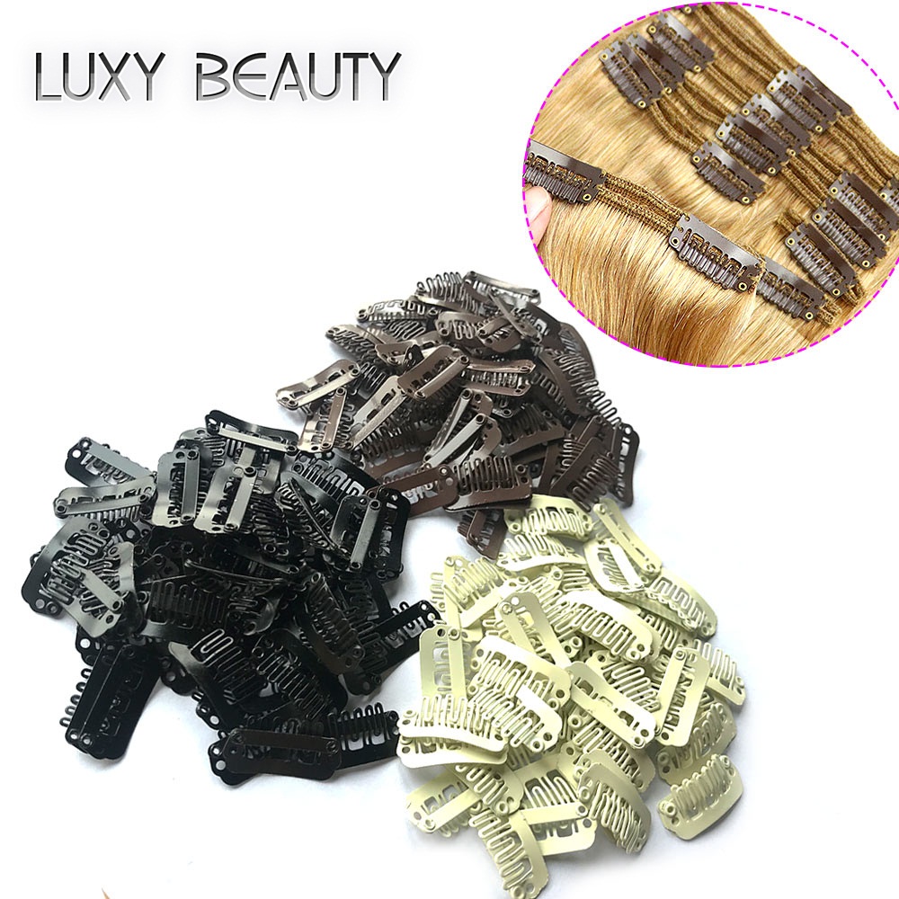 2.3cm Haar Pruik Clips Human Hair Extensions Clips 100pcs Voor Haar Weave Clips/Pruik Accessoires/Kant pruiken/Hair Extensions Clips