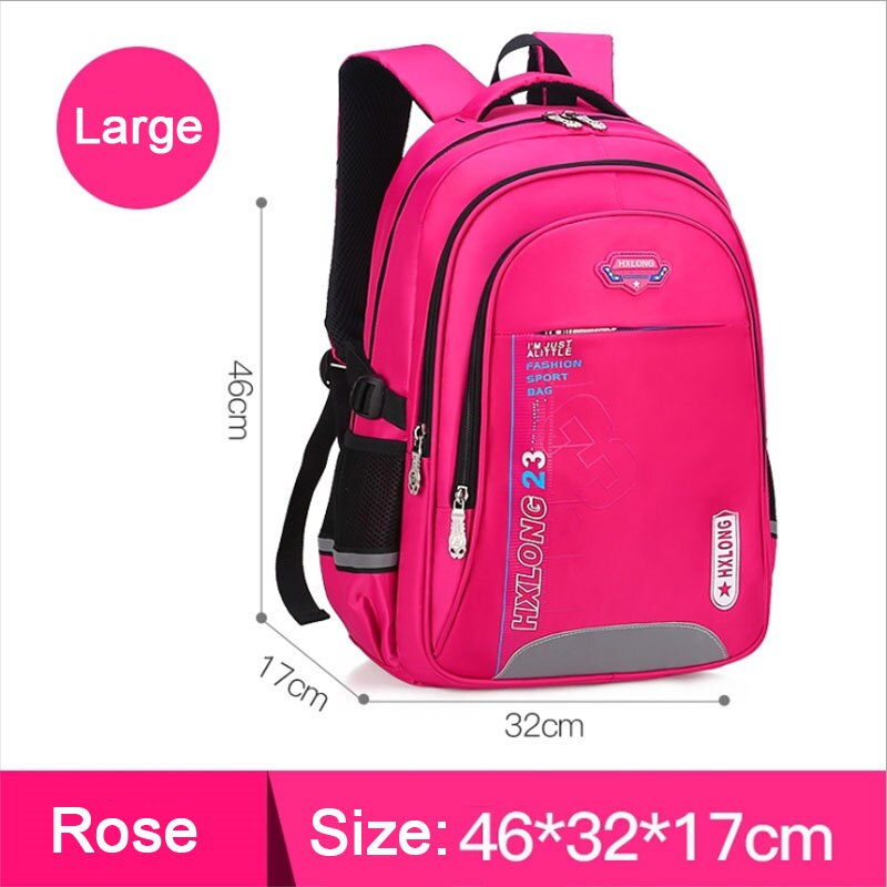 Kinderen Grote Schooltas voor Tiener Meisjes Jongens Hign School Book Bag 18 inch Waterdichte grote Rugzak voor Tieners Jongens Meisjes: Pink large