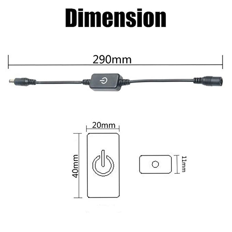 LED Strip Touch Dimmer Helderheid LED Dimmer 12 V-24 V Licht Schakelaar Aanpassing DC Mini Schakelaar