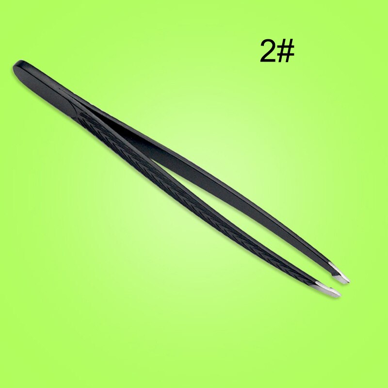Rainbow Eyebrow Tweezer Stainless Steel Slant Tip Hair Remover Eyebrow Clip Beauty Makeup Tool 789: 02