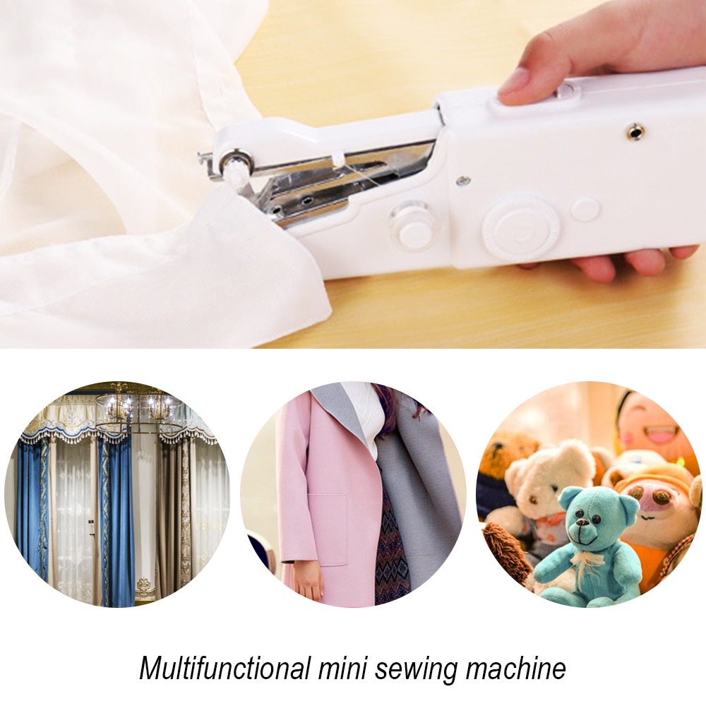 Handheld Sewing Machine Portable Mini Electric Handmake Sewing Tool Stitching Machine Handy Stitch For Fabric Clothing 1pcs
