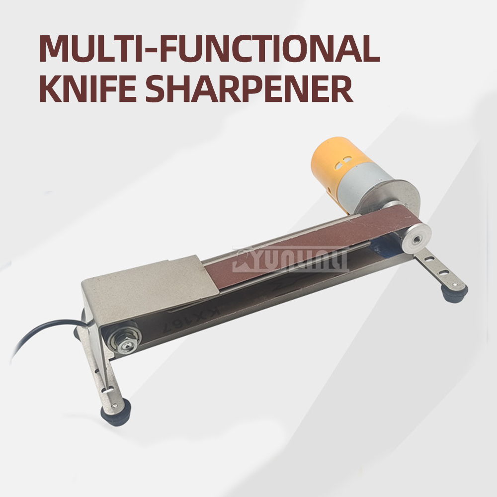 Electric Knife Sharpener Belt Machine Fixed Angle Grinder Metal Scissors Grinding Polishing Sharpening Knife 7-speed Adjustment