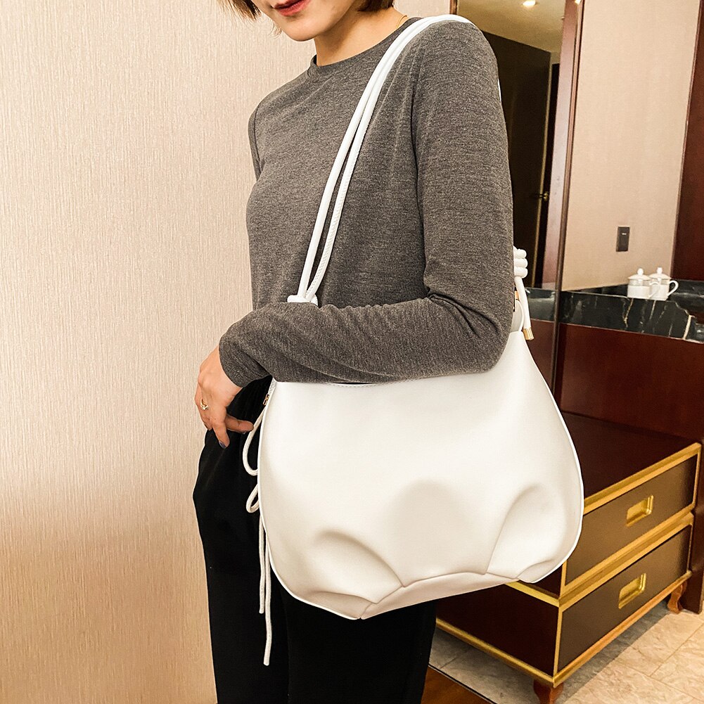 Frauen tasche PU leder Plissee wolke handtasche schulter unterarm tasche kette frauen tasche Crossbody schulter tasche Geldbörse