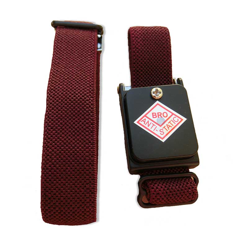 Blue Plastic Anti Static Wrist Band Strap Wireless Adjustable ESD Wristband Discharge Electronic Work Cordless Bracelet Supplies: Red