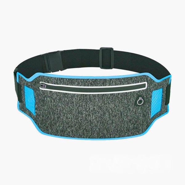 Waterproof Running Waist Belt Bag Outdoor Sports Cell Phone Case Smartphone Pouch For iPhone 11 XR Mobile Phone Wallet Belly Bag: Blue