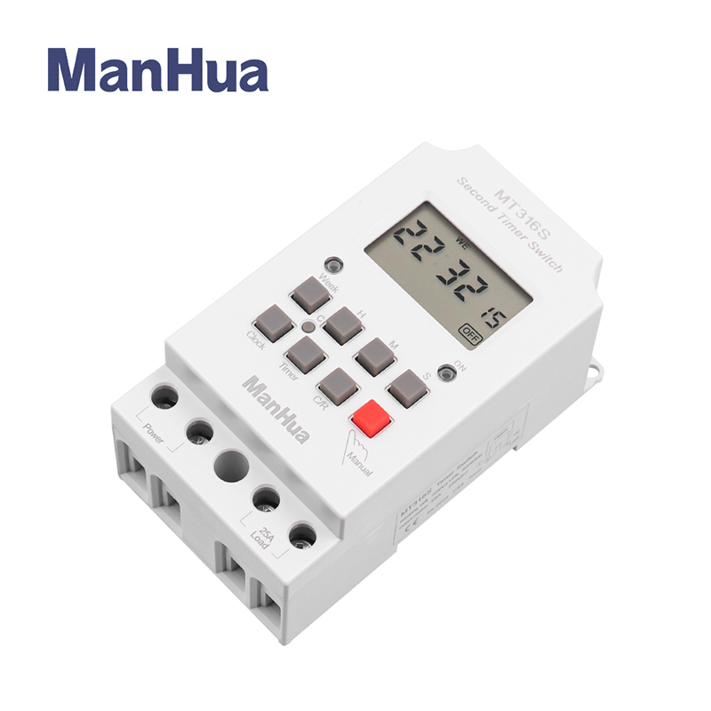 ManHua MT316S 220VAC 25A Din Rail Programmeerbare Elektronische Timer Voor Universele Elektrische Apparaat Digitale Tijdschakelaar
