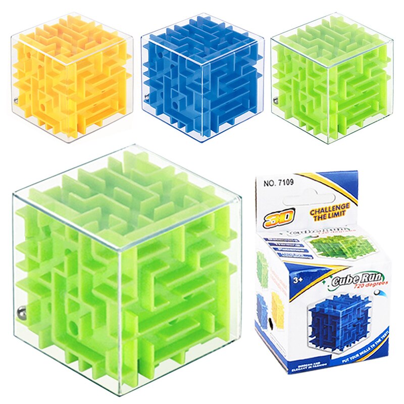 3D Mini Speed Cube Maze Magic Cube Puzzle Game Cubos stress relief cube Toys Labyrinth Rolling Ball Toys For Chilren Adult