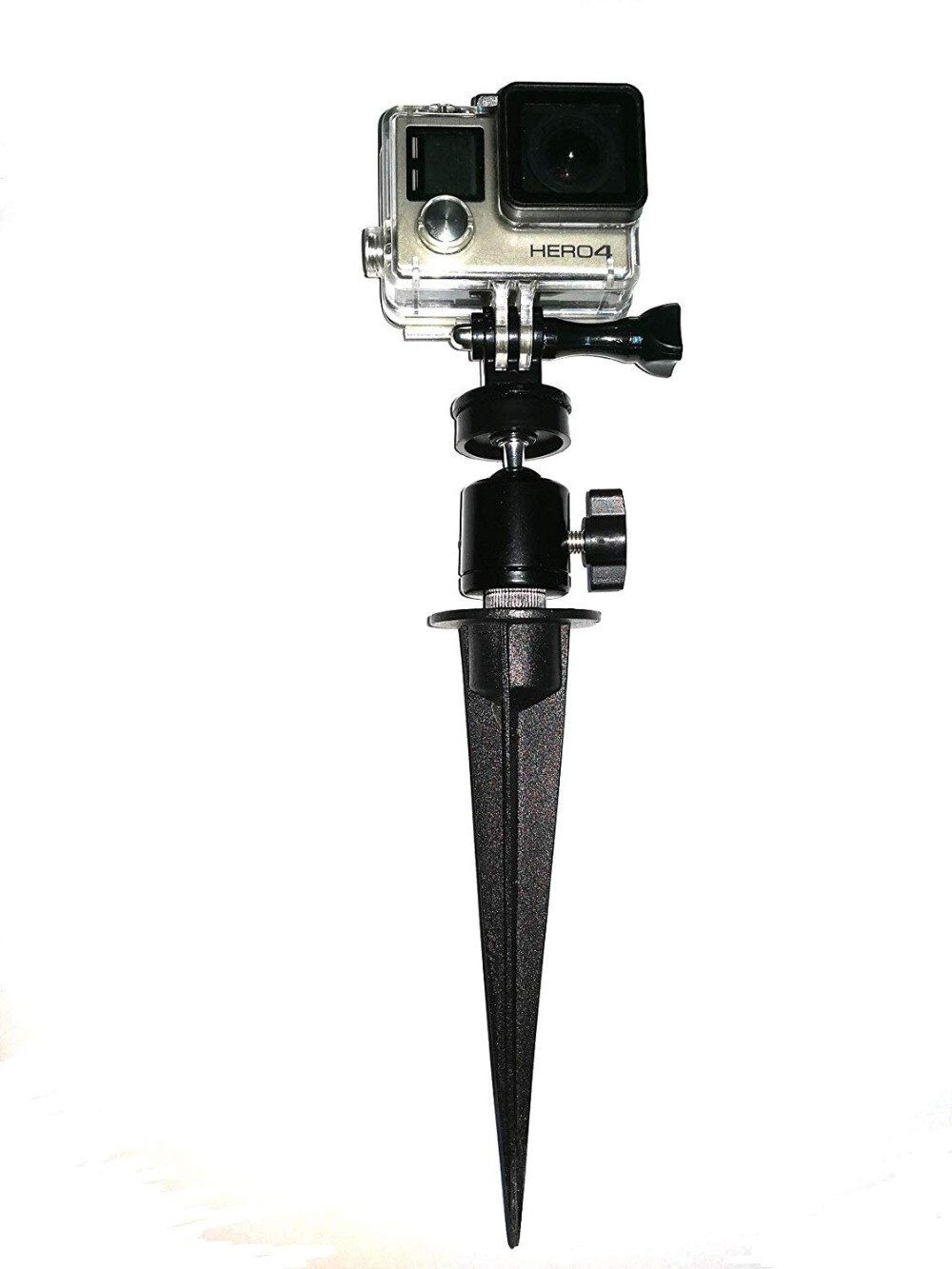 Lichtgewicht Camera Spike Statief Mount w/1/4 ''20 Bal Hoofd voor Gopro, SJCAM, DSLR, 360 Trail Camera 'S en Smartphones, Aluminium