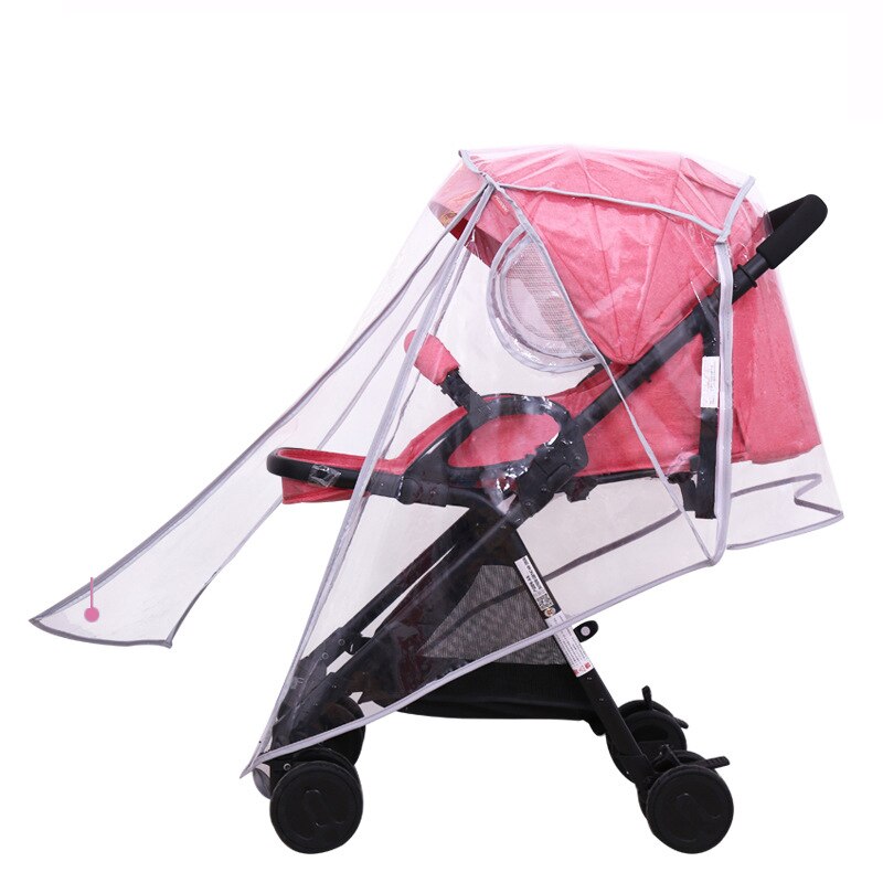 Stroller Accessories Waterproof Rain Cover Transparent Wind Dust Shield Zipper Open For Baby Strollers Pushchairs Raincoat: 11