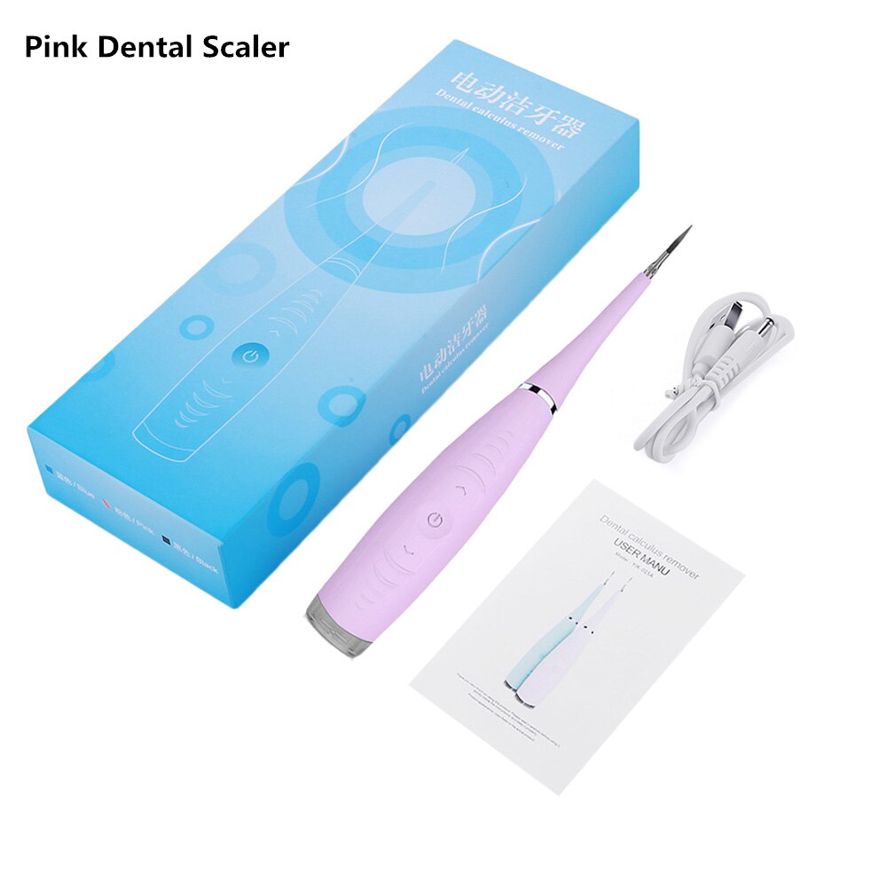 Tanden Whitening Blauw Licht U Ultra Sonic Elektrische Tandenborstel Usb Opladen Intelligente IPX7 Waterdichte Automatische Sonic Tandenborstel: Pink Dental scaler
