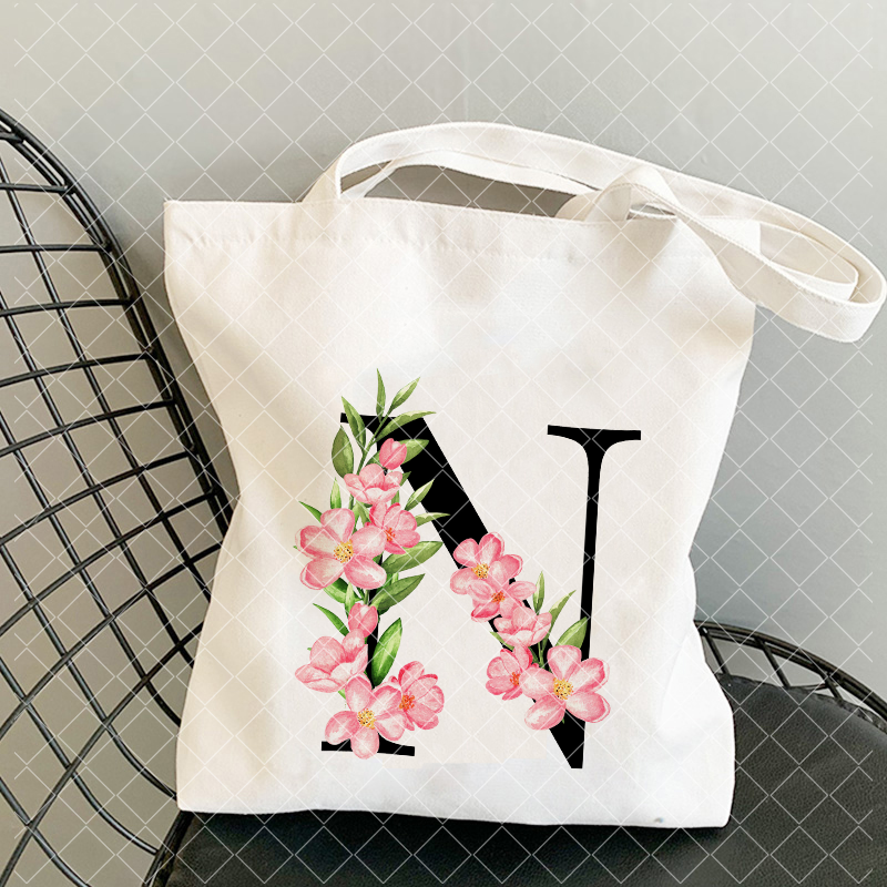 Luxe op maat gemaakte draagtas, strandtas, damestas met monogram en bloemenprint, luxe canvas tas, shopper, chique tas, handtas, hobo shopper.: Multi