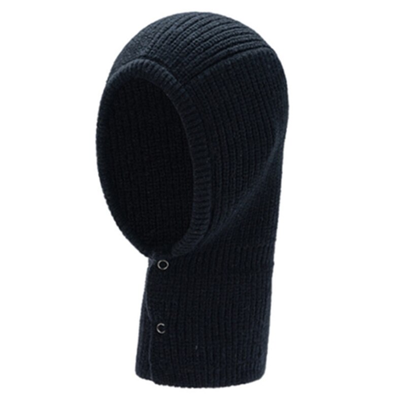 Head Neck Warmer Hat Hood Scarf Breathable Beanie Soft Knitting Anti-Slip Highly Elastic Adults Kids Winter: Black