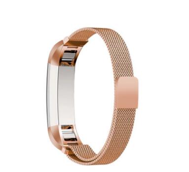 Vervangende metalen polsband in 11 kleuren voor fitbit alta-armband, hartslagmeter, smartwatch en accessoires.: Roségoud