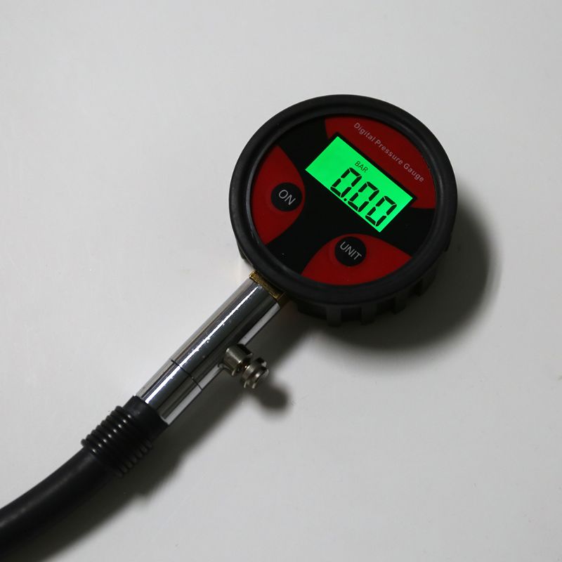 Ball Head Universal Tire Digital Pressure Gauge for Motor Car Bike Truck Tyre 4 Units with Battery