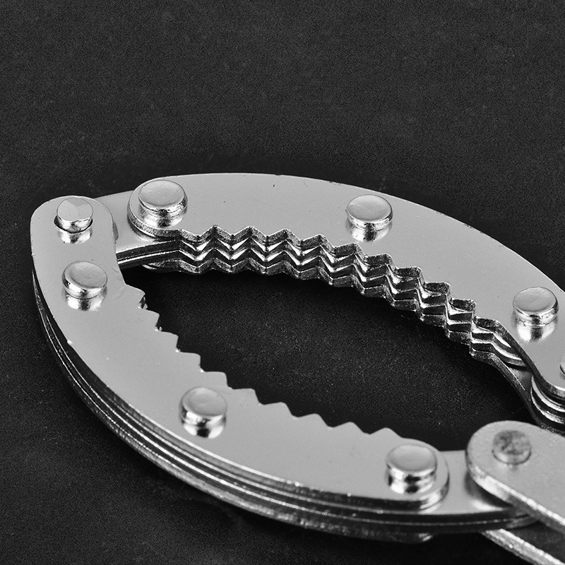 Llave de filtro de aceite de acero inoxidable para coche, herramientas manuales universales, ajustables, 70-90mm, 1 ud.