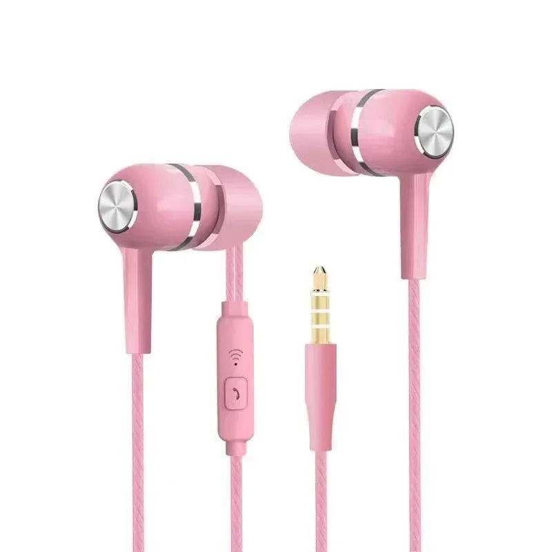 1/2/3/4 Stück Universal 3,5 mm kabelgebundene Kopfhörer Sport-Ohrhörer mit Bass-Telefon-Kopfhörer Stereo-Headset mit Mikrofon-Lautstärkeregler: dunkles Khaki