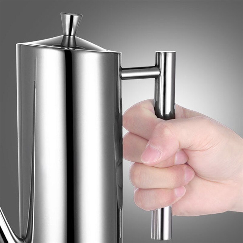 Stainless Steel Long Mouth Oil Bottle Oil Pot Leak-Proof Oil Bottle Soy Sauce Bottle Household Seasoning Bottle Kitchen Supplies