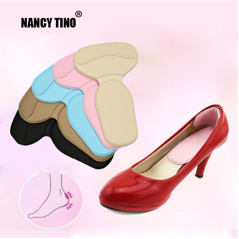 NANCY TINO 4D Sports Shoe Insoles Unisex T-Shape High Heel Grips Liner Arch Support Orthotic Shoes Insert Protector Cushion Pad