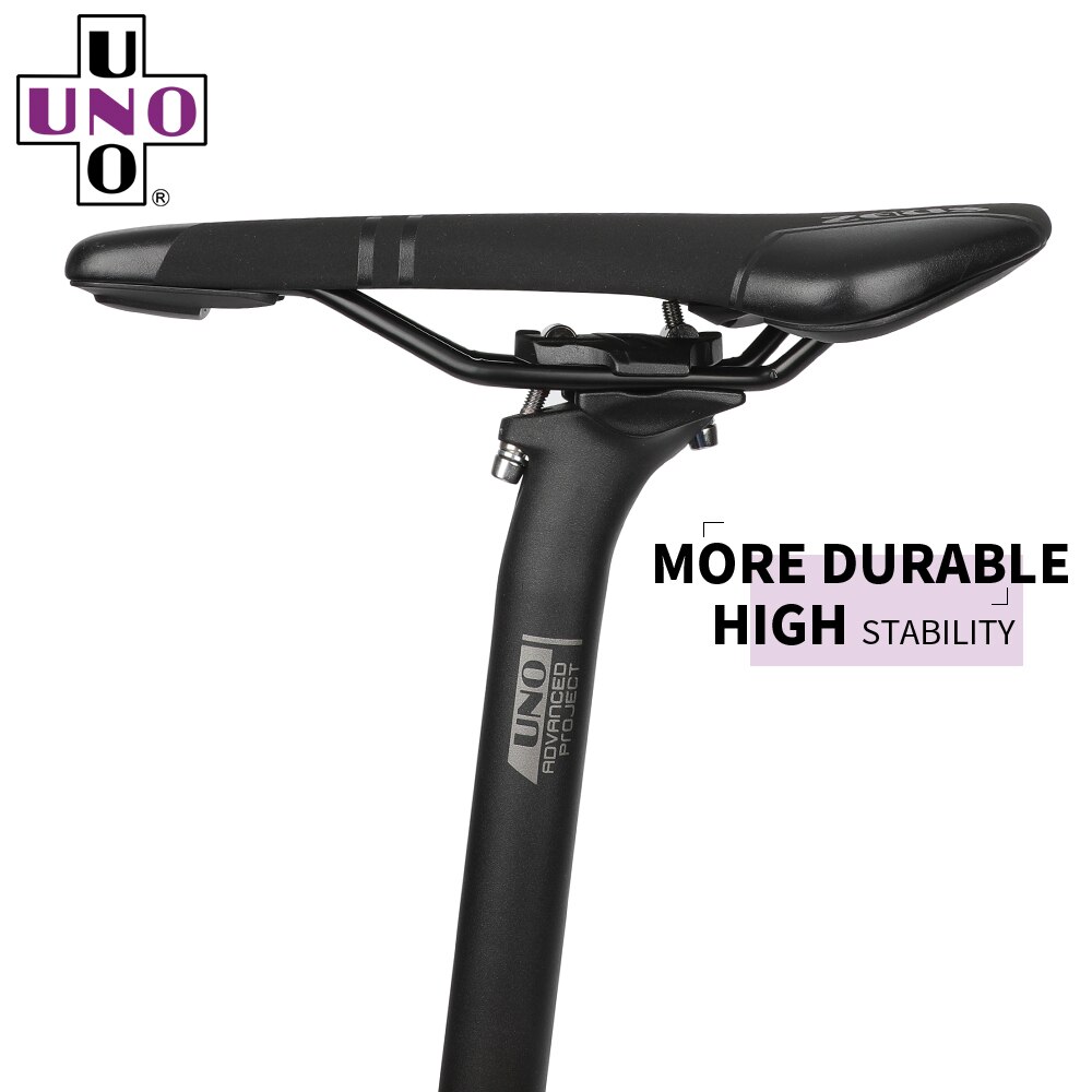 UNO-tija de sillín de bicicleta de montaña, poste de asiento de bicicleta de carretera, piezas de 27,2/30,8/31,6x350mm, tubo de asiento de aluminio Offset de 17mm
