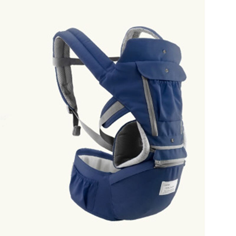 Portabebés, asiento de cintura para bebé, cinturón de seguridad de cadera para bebé, correa de hombro ajustable multifuncional, asiento de cintura cálido transpirable antideslizante: blue