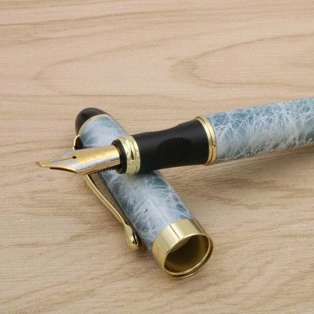 JINHAO X450-pluma estilográfica clásica de METAL, dorado, iridio, 1,0mm: A2
