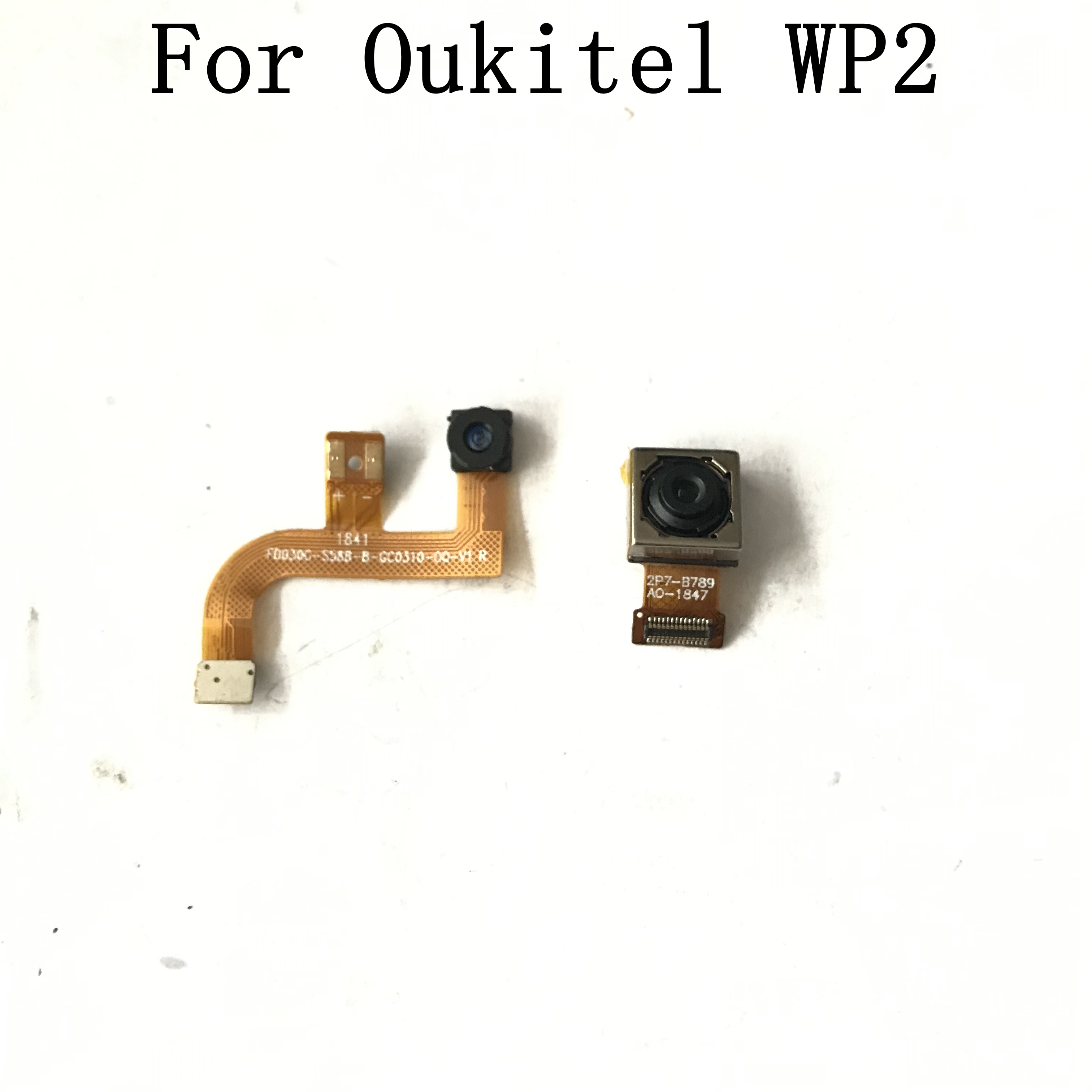Gebruikt Oukitel WP2 Back Camera Achteruitrijcamera 16.0MP + 2.0MP Module Voor Oukitel WP2 Reparatie Fixing Part Vervanging
