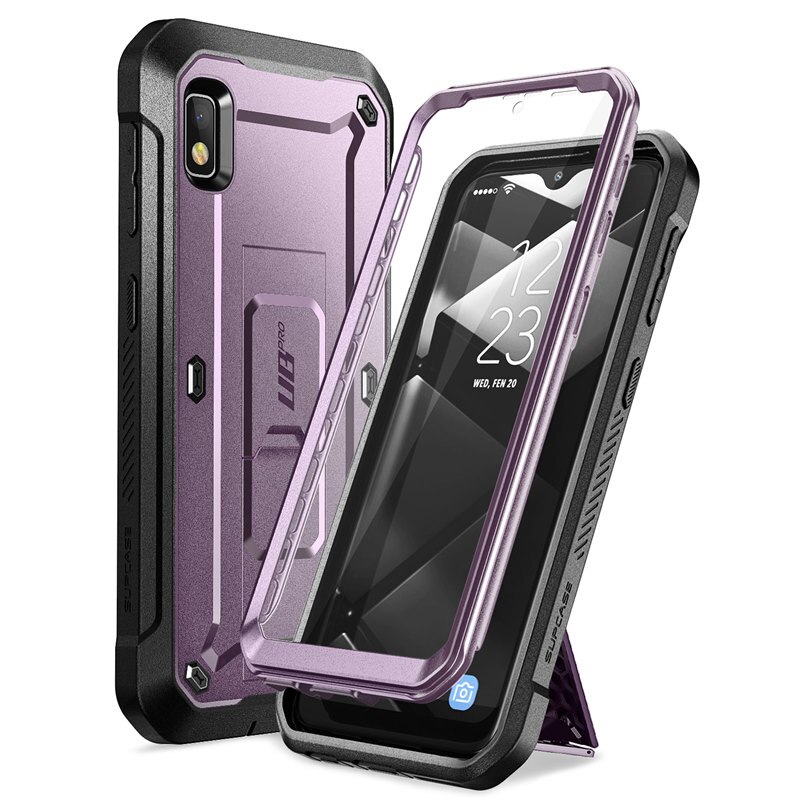 Supcase Voor Samsung Galaxy A10e Case ) ub Pro Full-Body Robuuste Holster Case Met Ingebouwde Screen Protector &amp; Kickstand: Violet