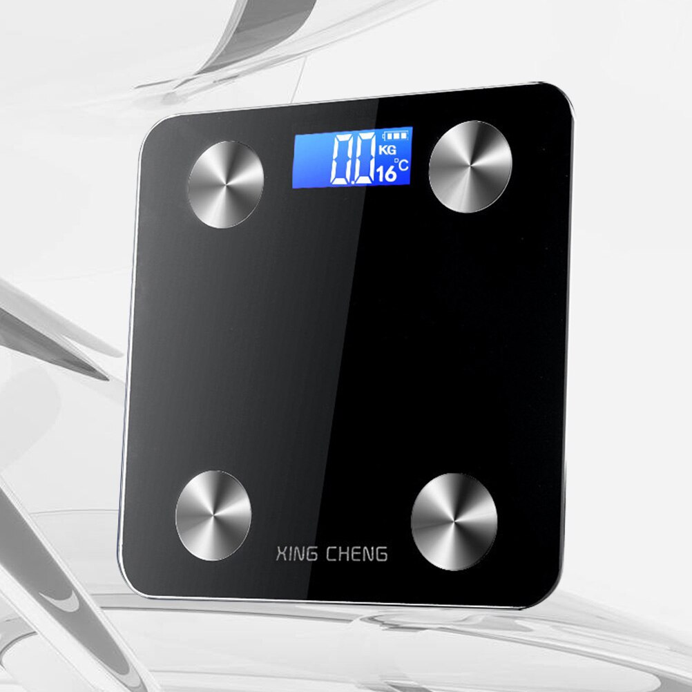 Body Fat Scale Smart Digital Bathroom Wireless Smart Phone Weight Scale APP Electronic BMI Composition Analyzer (No Battery): Black