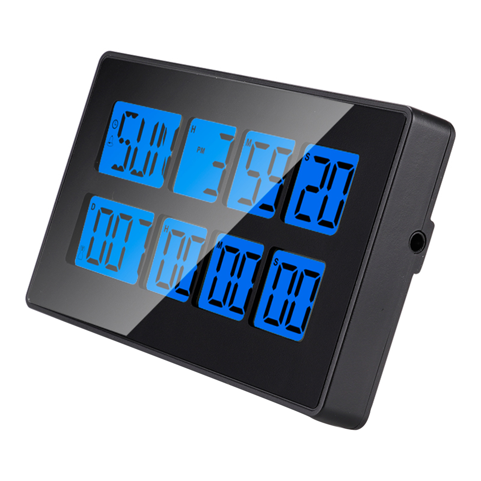 Digital Dual Channel Timer Kitchen Timer Multifunction Incubation Timepiece Alarm Clock with Snooze Large Display Magnetic Back