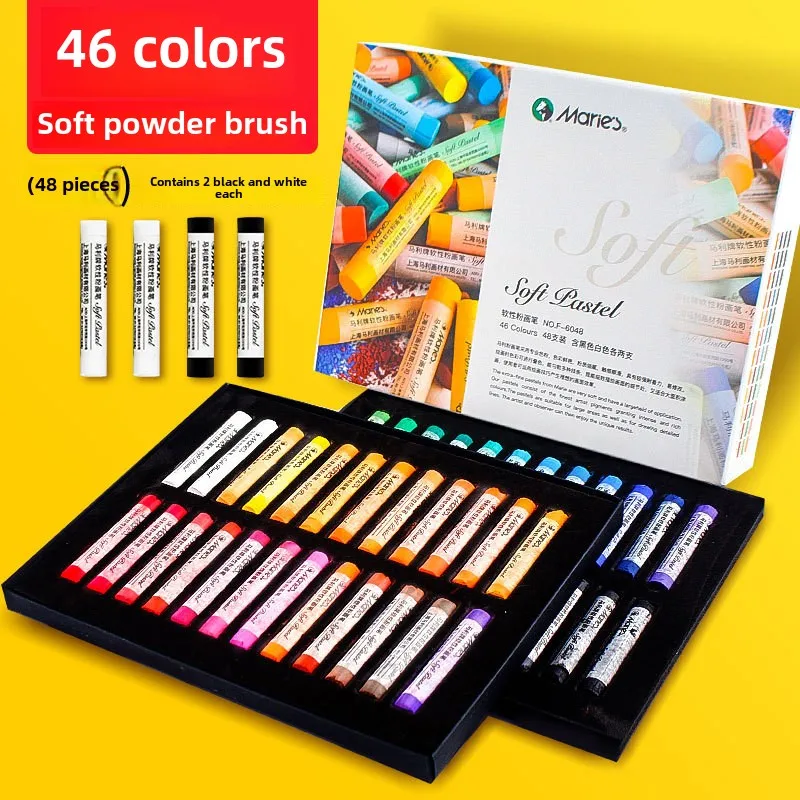 Maries Farbkreide, 24 Farben, 12 Farben, Kreide, 48 Malerei, Rosa, professioneller Pastellstift, Pinselbrett, Zeitungs- und Malzubehör: Burgunderrot
