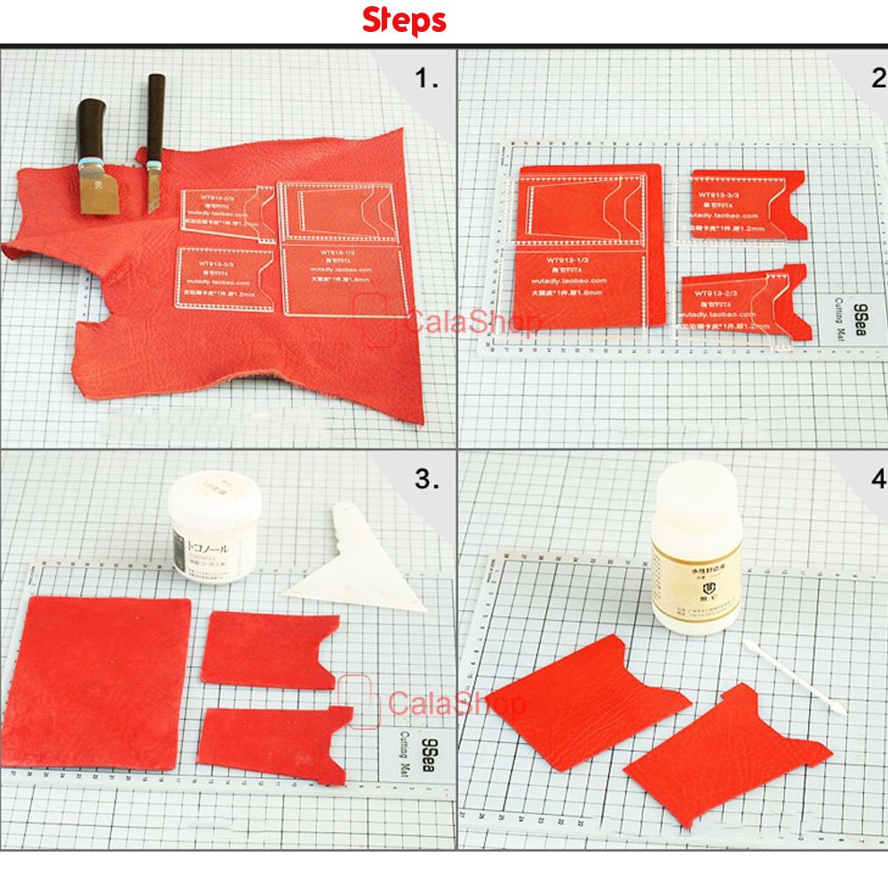 1 Stks/partij Acryl Portemonnee Lederen Template Model Voor Thuis Handwerk Leer Craft Patroon Gereedschap Accessoire Purse DIY WT913