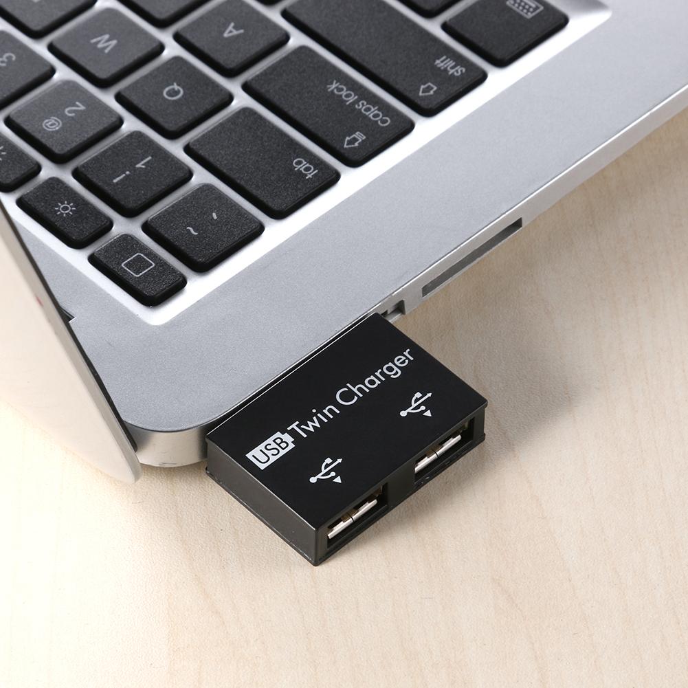 USB2.0 Male to Twin Charger Dual 2 Port USB Splitter Hub Adapter Converter USB 2.0 Male to Twin Female Charger Adapter