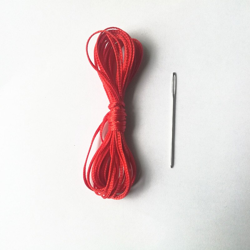 5 stk / lotdiy håndsøm nålen og tråden til ratdækslet: Rød