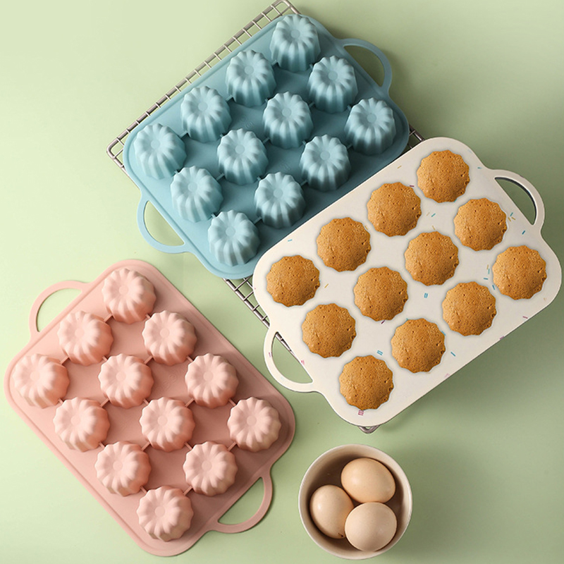 12 Kopje Cannele Gecanneleerde Vorm Cake Pannen Cupcake Muffin Vorm Bakplaat Thuis Keuken Kok Diy Tools